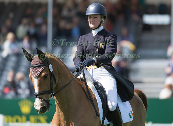 CLARE ABBOTT (IRL) RIDING  EURO PRINCE