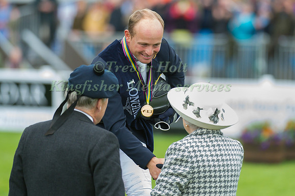 Michael Jung of Germany shakes hands with Her Majesty Queen Elizabeth II