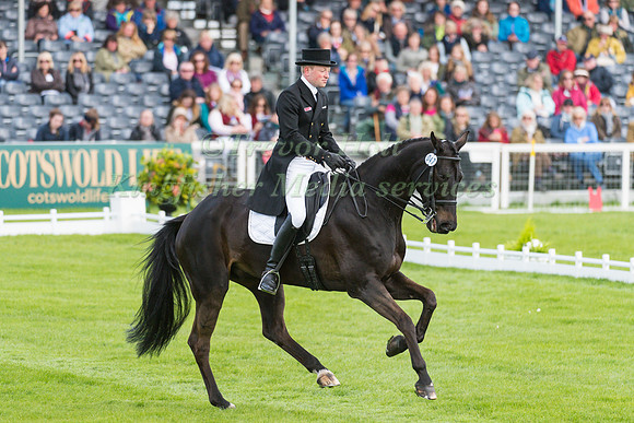 Claas Romeike (GER) riding Cato 60 in the Dressage phase  of  the 2017 Mitsubishi Motors  Badminton Horse Trials