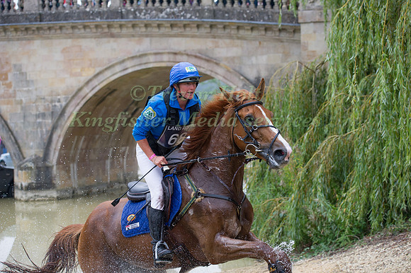 Karin Donckers (BEL) riding Lamicell Unique competing in the Cross Country Phase