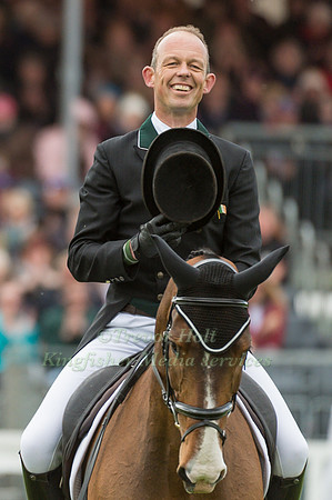 Jonty Evans (IRL) riding Cooley Rorkes Drift in the Dressage phase  of  the 2017 Mitsubishi Motors  Badminton Horse Trials