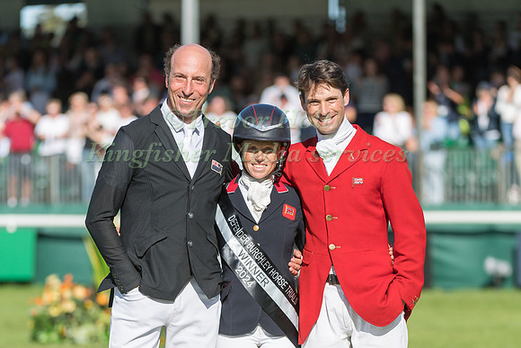 Ros Canter, Tim Price, HArry Meade on the podium