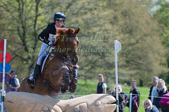 PIGGY FRENCH (GBR) RIDING  QUARRYCREST ECHO COMPETING IN THE CROSS COUNTRY PHASE OF THE  EVENT RIDERS MASTERS COMPETITION AT THE  2017 DODSON AND HORRELL CHATSWORTH INTERNATIONAL HORSE TRIAL.