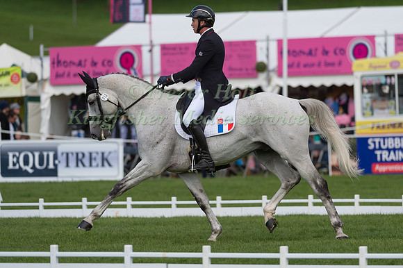 THOMAS  CARLILE (FRA) RIDING  UPSILON COMPETING IN THE  DRESSAGE PHASE OF THE  CIC THREE STAR COMPETITION AT THE  2017 DODSON AND HORRELL  CHATSWORTH INTERNATIONAL HORSE TRIAL.