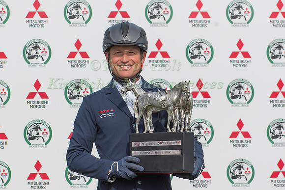 Michael Jung of Germany  with the Mitsubishi Motors Badminton  Trophy
