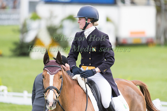 Clare Abbott (IRL) riding Euro Prince in the Dressage phase  of  the 2017 Mitsubishi Motors  Badminton Horse Trials