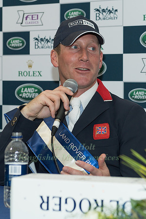 Winner  Oliver Townend  in the Press conference  at the 2017 Landrover Burghley Horse Trials
