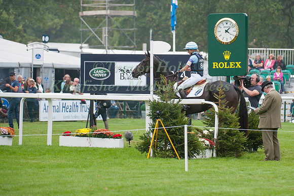 Jonelle Price (NZL) riding The Deputy in the Start Box.NEF