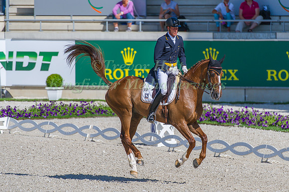 Dirk Schrade riding Hop and Skip taking part in the dressage test