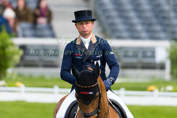 Michael Jung (GER) riding La Biosthetique Sam FBW in the Dressage phase  of  the 2017 Mitsubishi Motors  Badminton Horse Trials