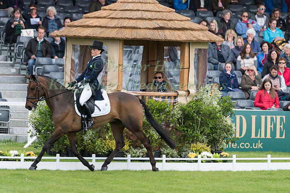 Camilla Speirs (IRL) riding Portersize Just A Jiff in the Dressage phase  of  the 2017 Mitsubishi Motors  Badminton Horse Trials