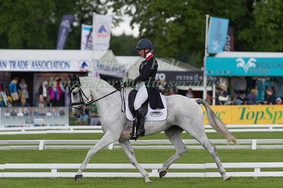 GEMMA TATTERSALL (GBR) AND QUICKLOOK V TAKING PART IN THE DRESSAGE PHASE OF THE  CCI THREE STAR COMPETITION AT THE 2017 EQUI-TREK BRAMHAM INTERNATIONAL HORSE TRIALS