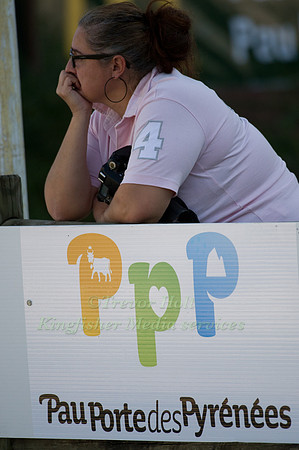 A Spectator wats for the Dressage  to Begin