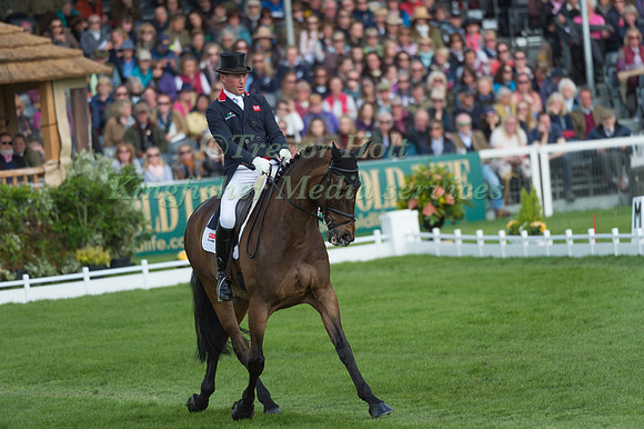 Oliver Townend (GBR) riding ODT Ghareeb in the Dressage phase  of  the 2017 Mitsubishi Motors  Badminton Horse Trials