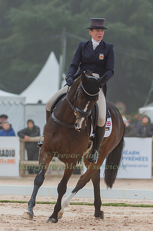 FLORA HARRIS (GBR) AND BAYANO TAKING PART IN THE DRESSAGE PHASE