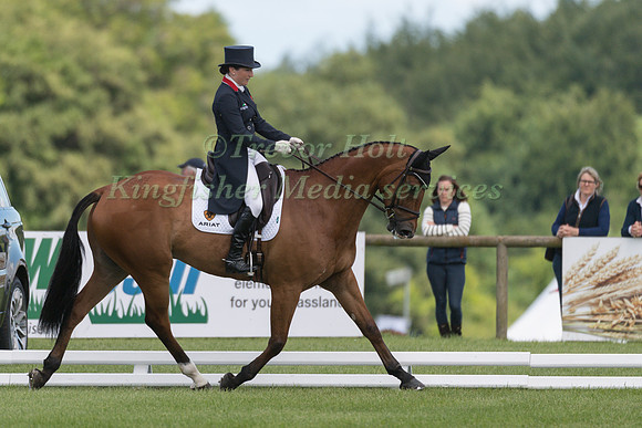 LAURA COLLETT (GBR) AND MR BASS TAKING PART IN THE DRESSAGE PHASE OF THE  CCI THREE STAR COMPETITION AT THE 2017 EQUI-TREK BRAMHAM INTERNATIONAL HORSE TRIALS