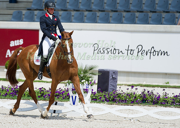 Izzy Taylor riding Orlando taking part in the dressage test