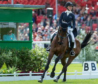 Dee Hankey (GBR) riding Chequers Playboy