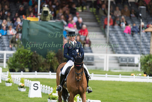 Michael Jung (GER) riding La Biosthetique Sam FBW in the Dressage phase  of  the 2017 Mitsubishi Motors  Badminton Horse Trials