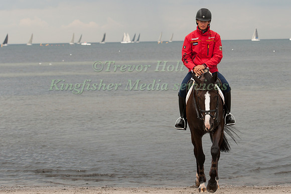 Benjamin Winter and Ispo on the beach at Malmo