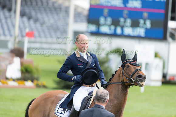 Michael Jung (GER) riding La Biosthetique Sam FBW in the Dressage phase  of  the 2017 Mitsubishi Motors  Badminton Horse Trials