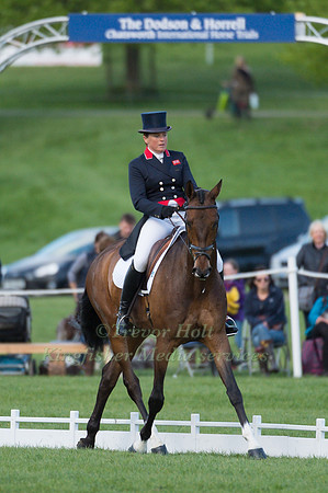 PIPPA FUNNELL (GBR) RIDING  SANDMAN 7 COMPETING IN THE  DRESSAGE PHASE OF THE  CIC THREE STAR COMPETITION AT THE  2017 DODSON AND HORRELL  CHATSWORTH INTERNATIONAL HORSE TRIAL.