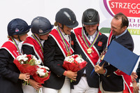 The British Team on the Podium with Chef D'Equipe Richard Waygood
