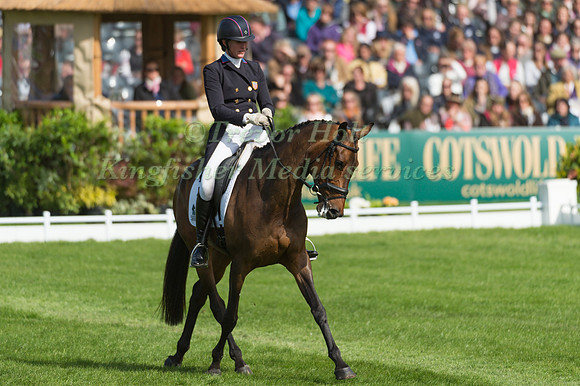 Lauren Kieffer (USA) riding Veronica in the Dressage phase  of  the 2017 Mitsubishi Motors  Badminton Horse Trials