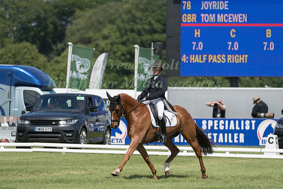 TOM MCEWEN (GBR) AND JOYRIDE TAKING PART IN THE DRESSAGE PHASE OF THE  CCI THREE STAR COMPETITION AT THE 2017 EQUI-TREK BRAMHAM INTERNATIONAL HORSE TRIALS