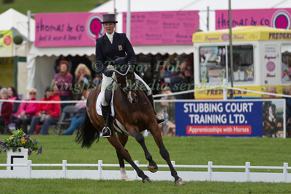 FLORA HARRIS (GBR) RIDING  BAYANO COMPETING IN THE  DRESSAGE PHASE OF THE  CIC THREE STAR COMPETITION AT THE  2017 DODSON AND HORRELL  CHATSWORTH INTERNATIONAL HORSE TRIAL.