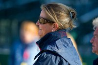 Tracey Robimson British Dressage Coach watching the Showjumping Phase at the World Equestrian Games 2010