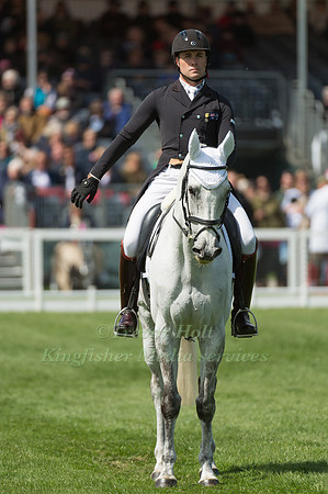 Paul Tapner (AUS) riding Bonza King of Rouges in the Dressage phase  of  the 2017 Mitsubishi Motors  Badminton Horse Trials
