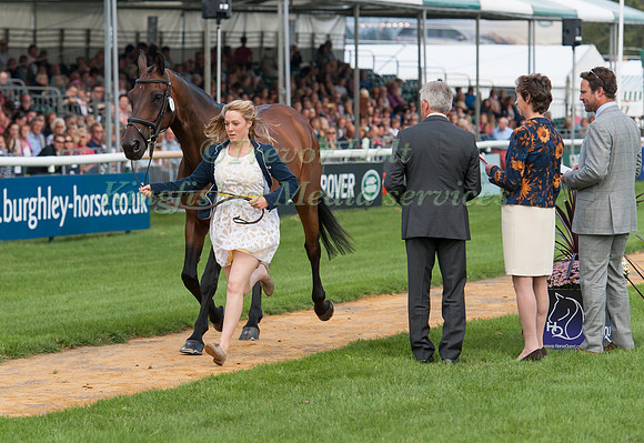 Imogen Murray (GBR) and Wiseguy IV at the 1st Horse Inspection