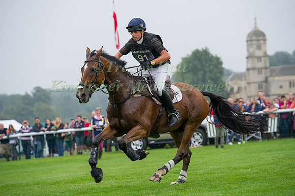 Harry Dzenis (GBR) riding Dromgurrihy Blue competing in the Cross Country Phase