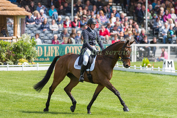 Jim Newsam (IRL) riding Magennis in the Dressage phase  of  the 2017 Mitsubishi Motors  Badminton Horse Trials