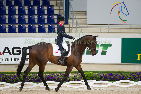 Nicky Roncoroni Preparing for her dressage test
