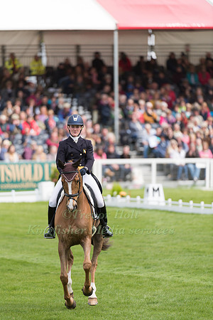 Clare Abbott (IRL) riding Euro Prince in the Dressage phase  of  the 2017 Mitsubishi Motors  Badminton Horse Trials