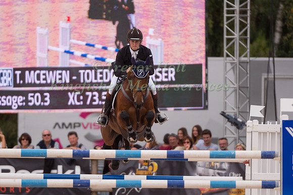 Tom McEwen (GBR) riding Toledo De Kerser