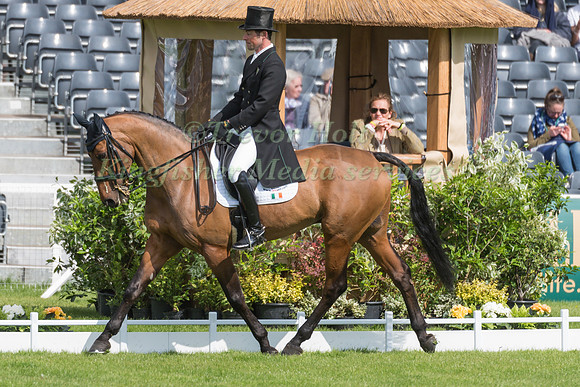 Joseph Murphy (IRL) riding Sportsfield Othello in the Dressage phase  of  the 2017 Mitsubishi Motors  Badminton Horse Trials