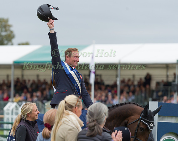 Oliver Townend winner of the 2017 Burghley Horse Trials at the Prize giving ceremony