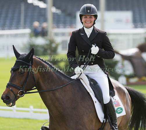 Hannah Sue Burnett (USA) riding Harbour Pilot in the Dressage phase  of  the 2017 Mitsubishi Motors  Badminton Horse Trials