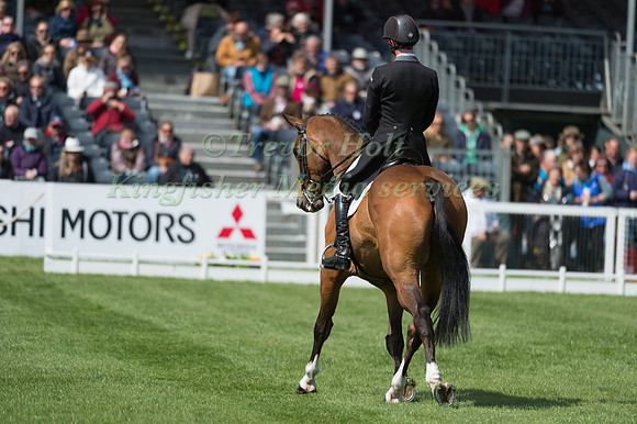 Paul Sims (GBR) riding Glengarnock in the Dressage phase  of  the 2017 Mitsubishi Motors  Badminton Horse Trials