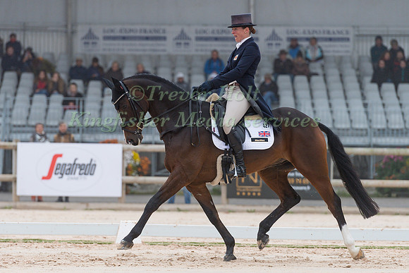 FLORA HARRIS (GBR) AND BAYANO TAKING PART IN THE DRESSAGE PHASE