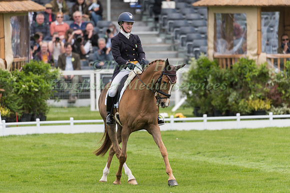 Clare Abbott (IRL) riding Euro Prince in the Dressage phase  of  the 2017 Mitsubishi Motors  Badminton Horse Trials
