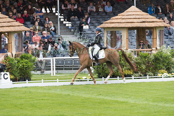 Clare Abbott (IRL) riding Euro Prince in the Dressage phase  of  the 2017 Mitsubishi Motors  Badminton Horse Trials