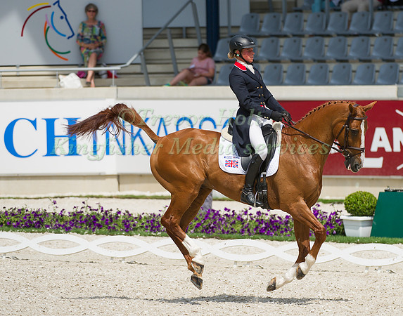 Izzy Taylor riding Orlando taking part in the dressage test