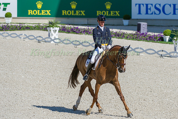 Dirk Schrade riding Hop and Skip taking part in the dressage test