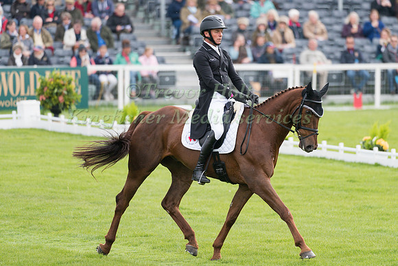 Dan Jocelyn (NZL) riding Dassett Cool Touch in the Dressage phase  of  the 2017 Mitsubishi Motors  Badminton Horse Trials
