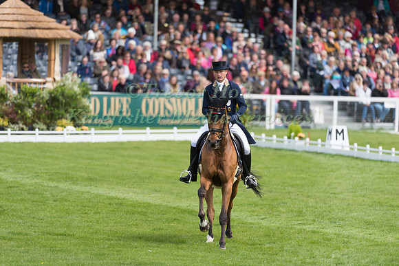Michael Jung (GER) riding La Biosthetique Sam FBW in the Dressage phase  of  the 2017 Mitsubishi Motors  Badminton Horse Trials
