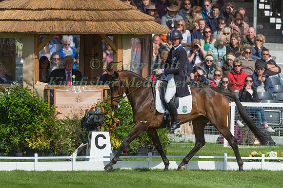 Lauren Kieffer (USA) riding Veronica in the Dressage phase  of  the 2017 Mitsubishi Motors  Badminton Horse Trials